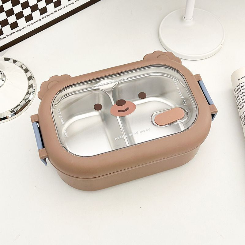 Stainless Steel Children Bear Bento Lunch Box